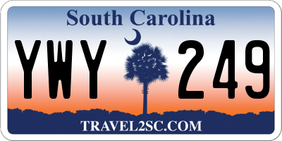 SC license plate YWY249