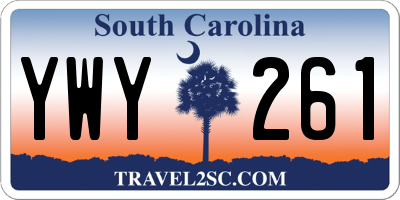 SC license plate YWY261