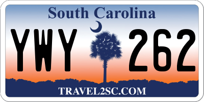 SC license plate YWY262