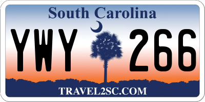 SC license plate YWY266