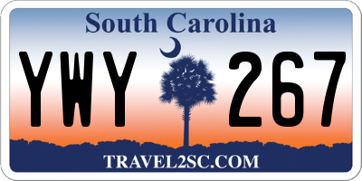 SC license plate YWY267