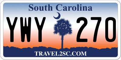 SC license plate YWY270
