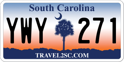 SC license plate YWY271