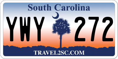 SC license plate YWY272