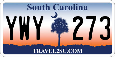 SC license plate YWY273