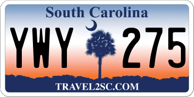 SC license plate YWY275