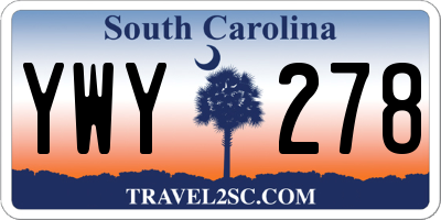 SC license plate YWY278