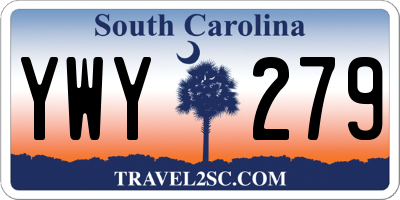SC license plate YWY279