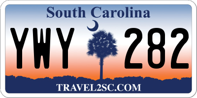 SC license plate YWY282
