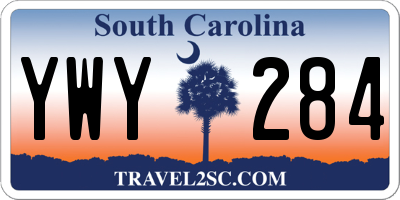 SC license plate YWY284