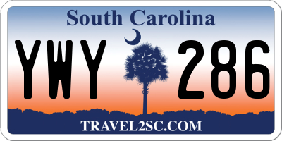 SC license plate YWY286
