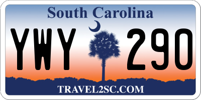 SC license plate YWY290