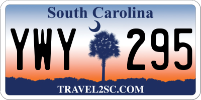 SC license plate YWY295
