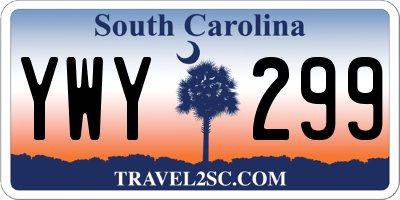 SC license plate YWY299