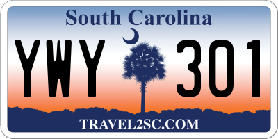 SC license plate YWY301