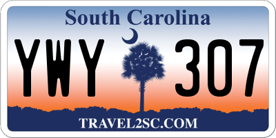SC license plate YWY307