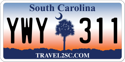 SC license plate YWY311