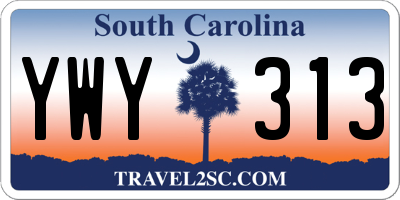 SC license plate YWY313