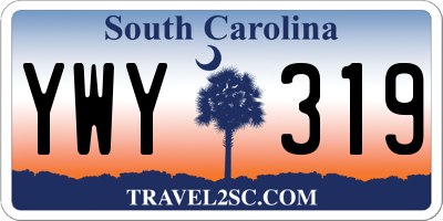 SC license plate YWY319