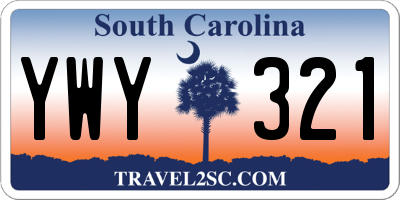 SC license plate YWY321