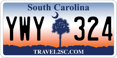 SC license plate YWY324