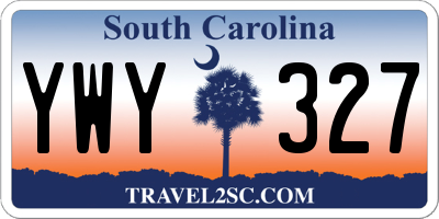 SC license plate YWY327