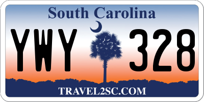 SC license plate YWY328