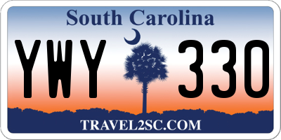 SC license plate YWY330