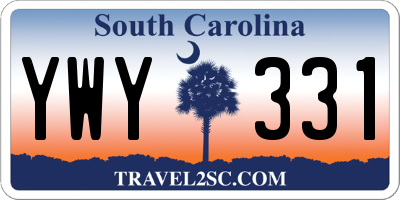 SC license plate YWY331