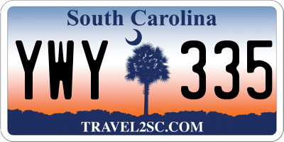 SC license plate YWY335