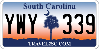 SC license plate YWY339