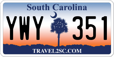 SC license plate YWY351