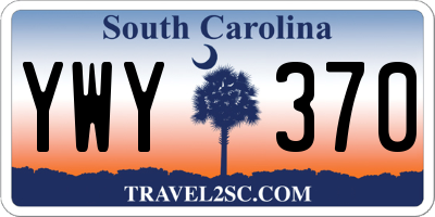 SC license plate YWY370