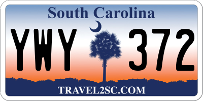 SC license plate YWY372