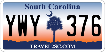SC license plate YWY376