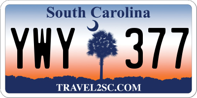 SC license plate YWY377