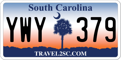 SC license plate YWY379