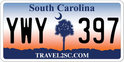 SC license plate YWY397