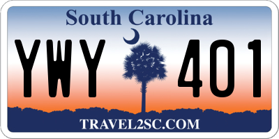 SC license plate YWY401