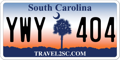 SC license plate YWY404