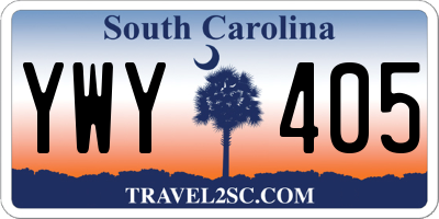 SC license plate YWY405