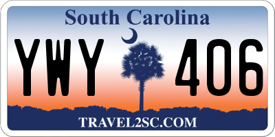 SC license plate YWY406