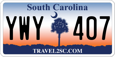 SC license plate YWY407