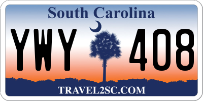 SC license plate YWY408