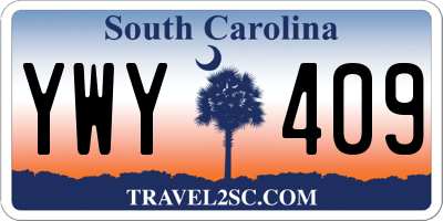 SC license plate YWY409