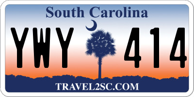 SC license plate YWY414