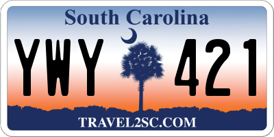 SC license plate YWY421