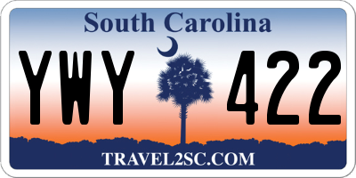 SC license plate YWY422