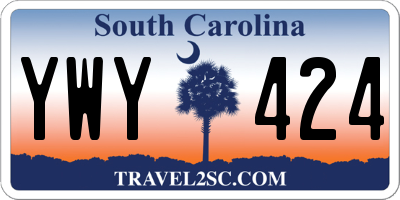 SC license plate YWY424