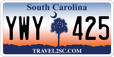 SC license plate YWY425
